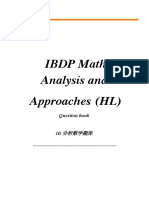 IB Math Analysis and Approaches HL Question Booklet