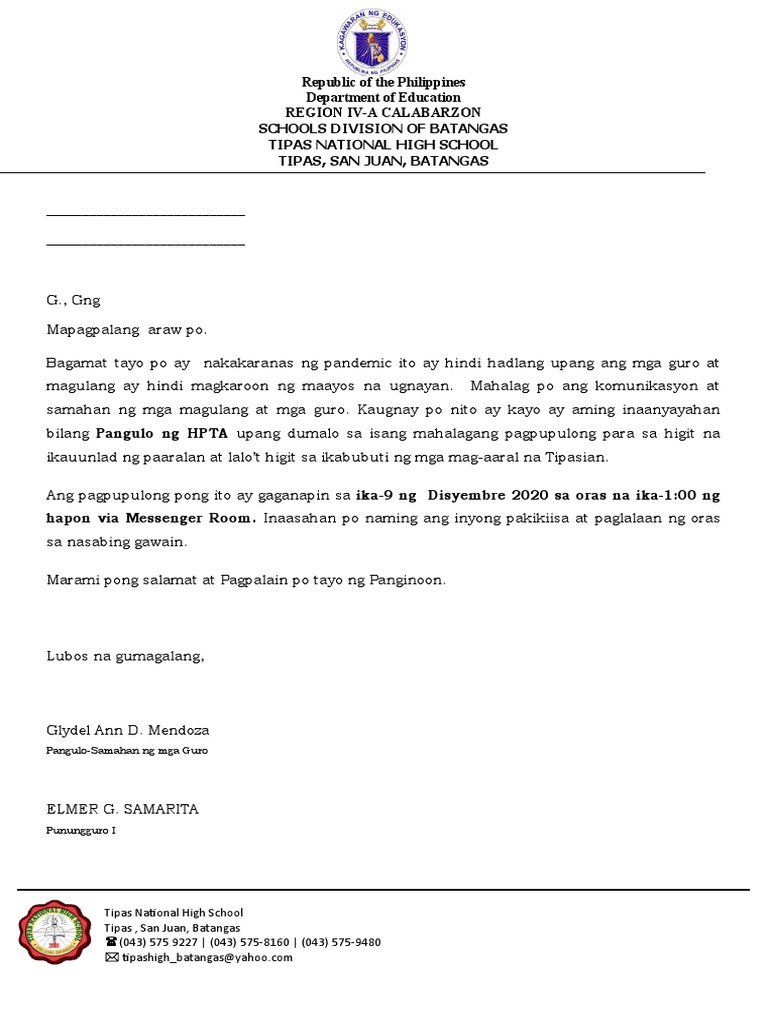 GPTA Letter | PDF