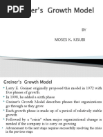 Greiner's Growth Model: BY Moses K. Kisubi