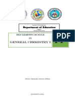 Department of Education: General Chemistry I