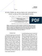 Sunflower Oil Bleaching by Adsorption Onto Acid-Activated Bentonite