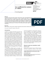 Effect of The Friction Coefficient For Contact Pressure of Packer Rubber