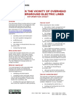 Overhead Underground Electric Lines Information Sheet