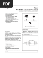 Rail To Rail High Output Current: Single Operational Amplifier