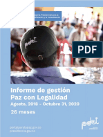 Informe Paz Con Legalidad 26 Meses. Agosto 2018-Octubre 2020