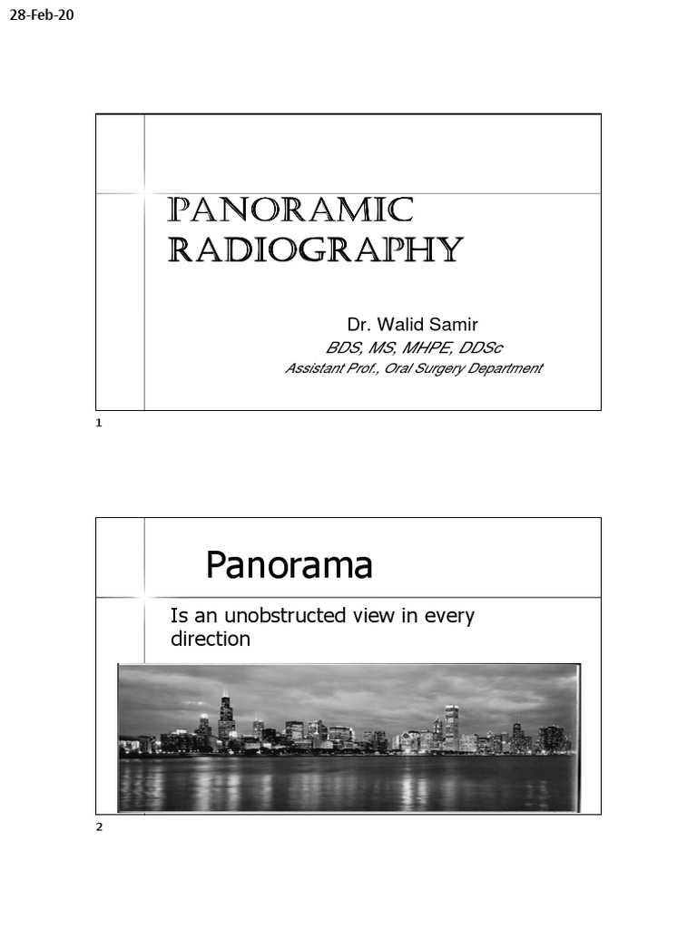 17 - Panoramic - Radiography PDF | PDF | Radiography | Human Head And Neck