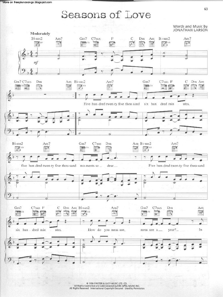 Rent Seasons of Love PDF