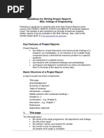 Guidelines For Writing Project Reports IESL College of Engineering