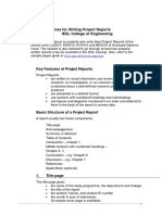 Guidelines For Writing Project Reports IESL College of Engineering