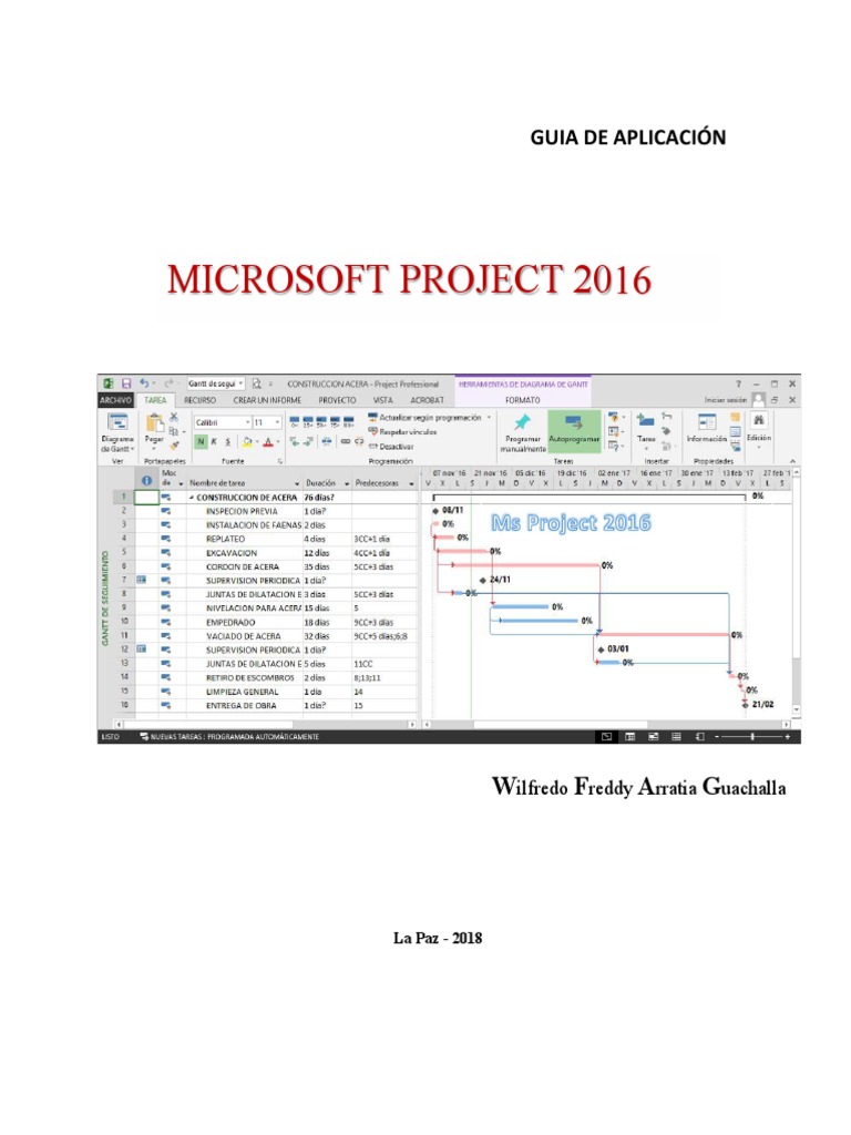 Guía Completa de Microsoft Project 2016 | PDF | Programación de ...