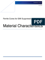 Ferrite Cores for EMI Suppression Material Characteristics