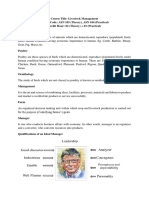 Course Title: Livestock Management Course Code: ASN 103 (Theory), ASN 104 (Practical) Credit Hour: 02 (Theory) + 01 (Practical)