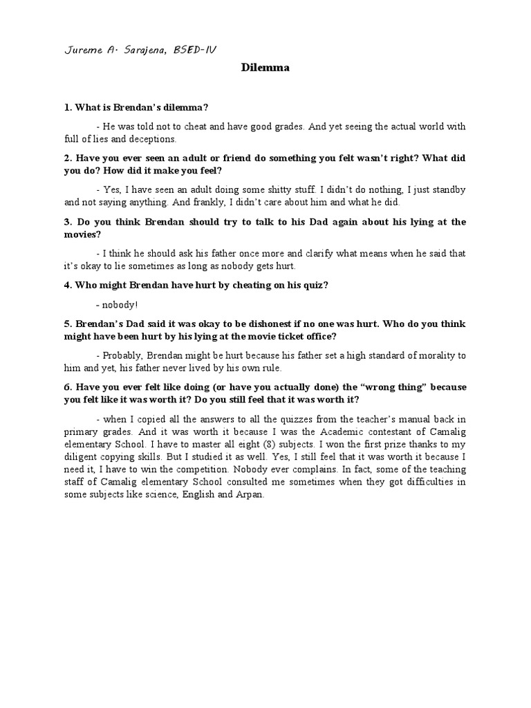 Dilemma | PDF