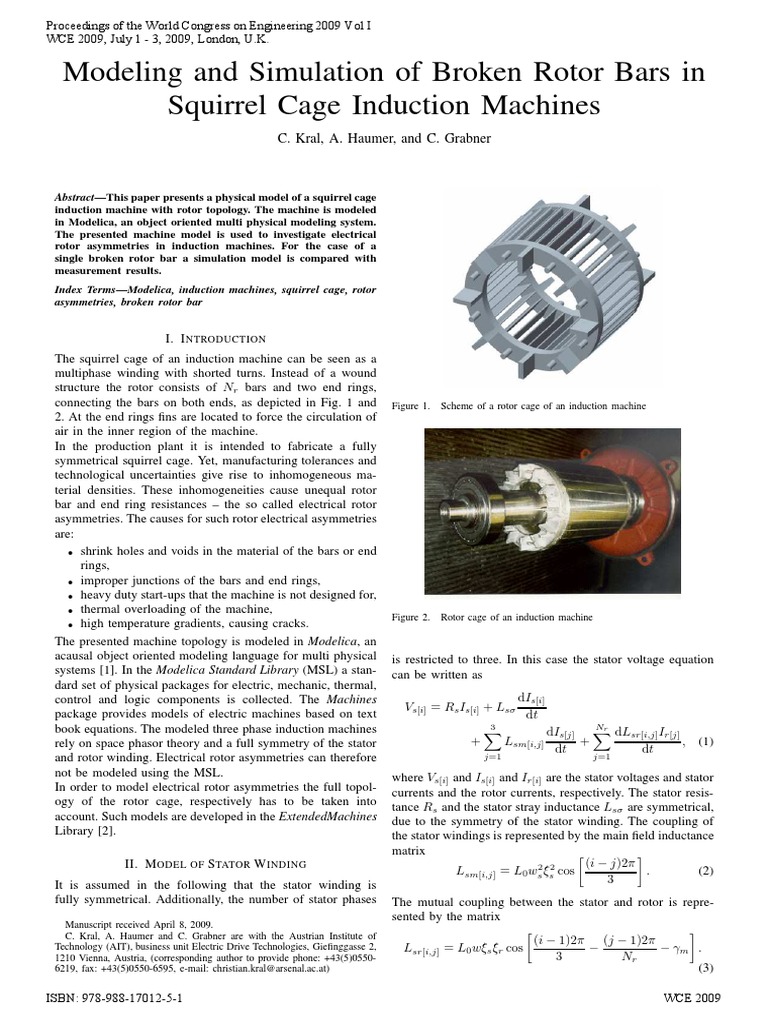 Modeling and Simulation of Broken Rotor Bars in SQIM PDF | PDF ...