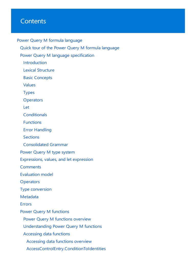 Power Query M Language Overview | PDF | Function (Mathematics ...