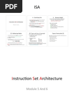 and 6. Instruction Set Architecture