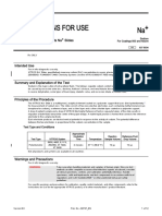 Instructions For Use Na+: VITROS Chemistry Products Na+ Slides