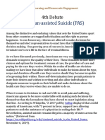 4th Debate Topic - Physician-Assisted Suicide (PAS) Narrative and Overview