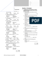 B1 Preliminary Unit 5 Test: Section 1: Vocabulary Section 2: Grammar