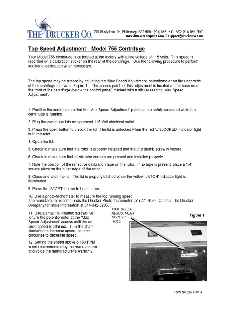 Centrifuge Calibration PDF Electricity