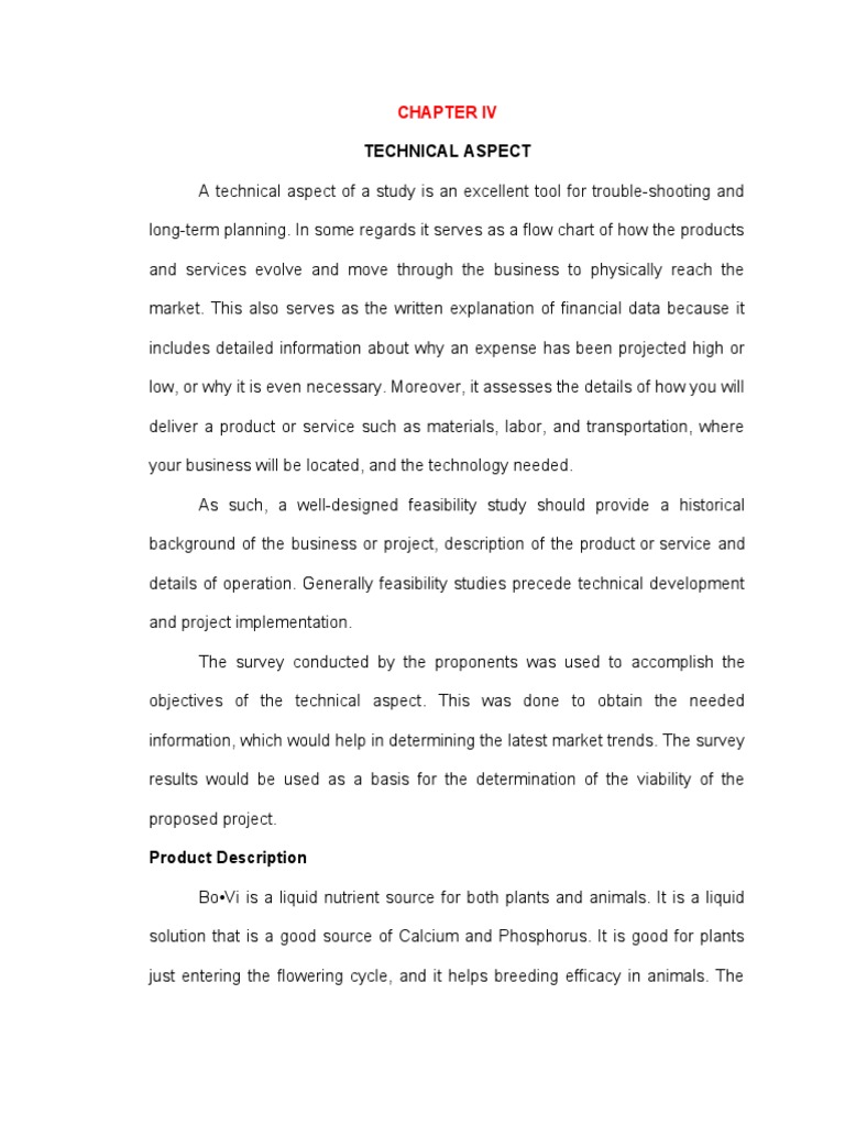 Technical Aspect Chapter | PDF | Waste Management | Feasibility Study