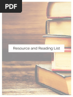 Reading and Resource List