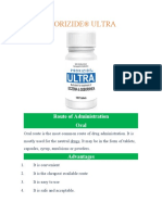 Psorizide® Ultra: Route of Administration Oral