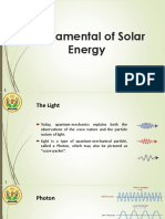 Fundamental of Solar Energy