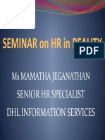 Seminar On HR in Reality: Ms Mamatha Jeganathan