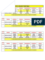 STD 5 Online Timetable