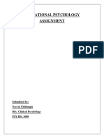Educational Psychology Assignment PSY BSC 1608 PDF