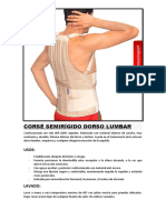 Corsé Semirígido Dorso Lumbar