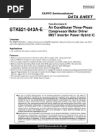 STK621-043A-E: Air Conditioner Three-Phase Compressor Motor Driver IMST Inverter Power Hybrid IC