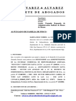 Alvarez & Alvarez Bufete de Abogados: Al Juzgado de Familia de Pisco