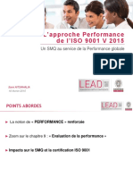 Approche Performance de l'ISO9001 V2015 Un SMQ Au Service de La Performance Globale