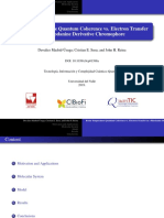 Room Temperature Quantum Coherence vs. Electron Transfer in A Rhodanine Derivative Chromophore