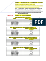 CRONOGRAMA PROPUESTA ENTREGA DE BOLETINES  I.E.  MARÍA ANTONIA PENAGOS DEL LUNES 7 DIC HASTA EL DIA 11 DE DIC (2)