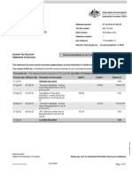 Income Tax Account Statement of Account: MR Daniel Zanin 25 Bulgoon CR Ocean Shores NSW 2483