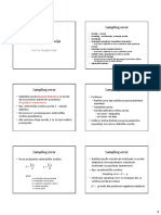 2) Sampling - Distribucija