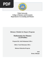 Lecturenote - 1745723012accounting - Mathematics For Finance PDF