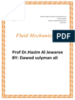 Fluid Mechanics: Prof DR - Hazim Al Jewaree BY: Dawod Sulyman Ali