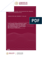 Guia para transversalizar la PdG en programas de salud