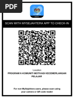 Scan With Mysejahtera App To Check-In: Program K-Komuniti Motivasi Kecemerlangan Pelajar