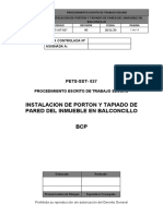 Instalacion de Porton y Tapiado de Pared Del Inmueble en Balconcillo - BCP