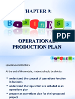 Operational /: Production Plan