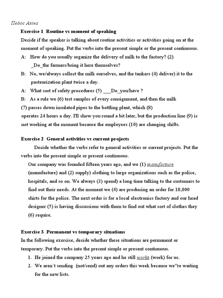 English Grammar Exercises for Business | PDF | Business