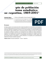 El Concepto de Población en El Sistema Estadístico de Argentina, 1869-2001l