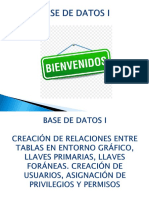 Creación de Relaciones Entre Tablas, Llaves Primarias y Foraneas PDF