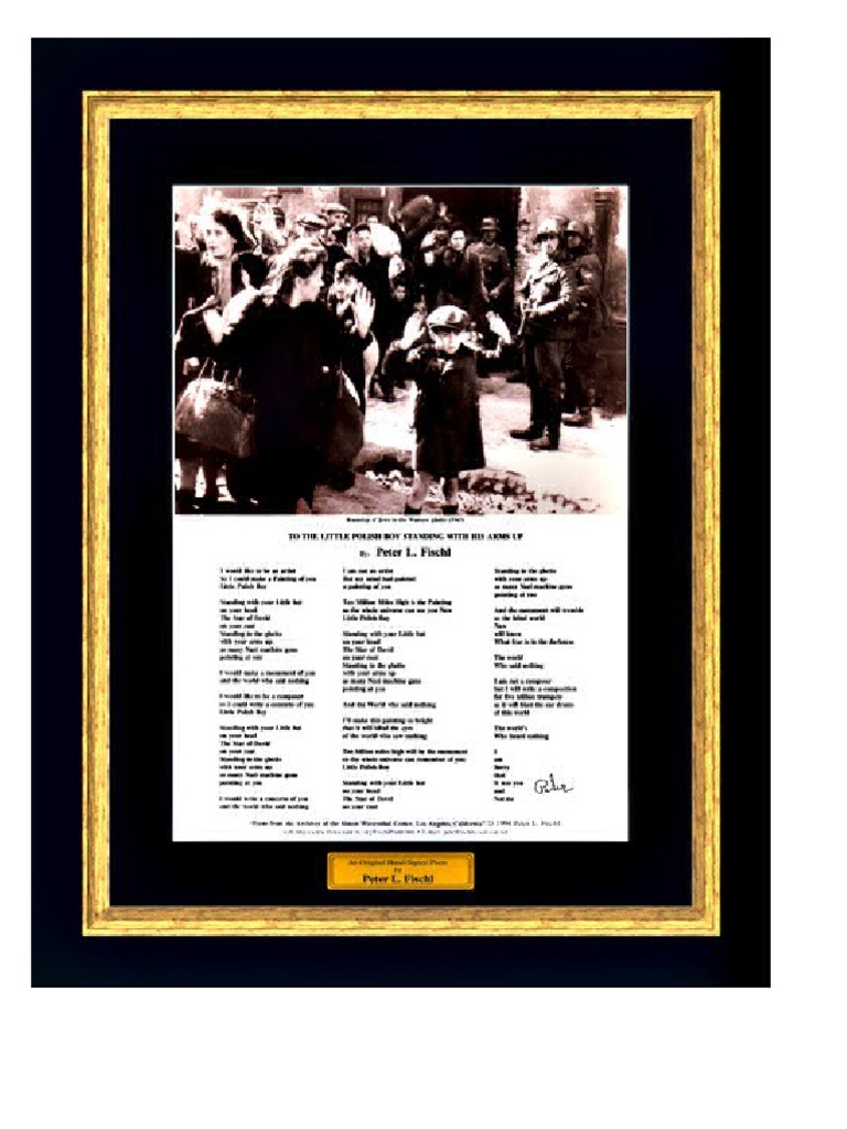 The Little Polish Boy Standing With His Arms Up PDF Violence