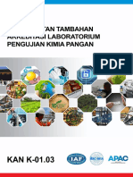 KAN K-01.03 Rev.1 Persyaratan Tambahan Akreditasi Laboratorium Pengujian Kimia Pangan PDF